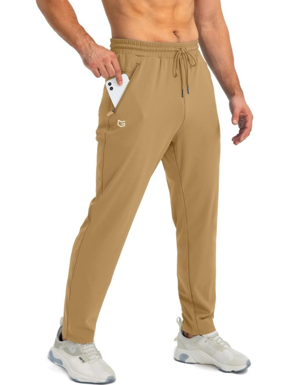 Men's Tapered Joggers with 3 Zipper Pockets | Comfortable Sweatpants